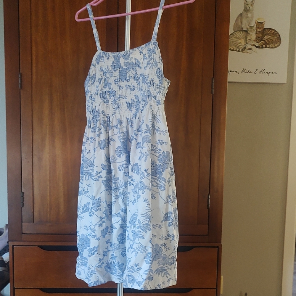Universal Thread Blue and White Patterned Dress